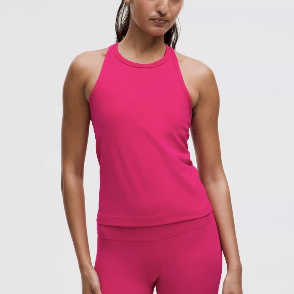 Lululemeon Align Waist Length Racerback Tank In Ripened Raspberry Size 2